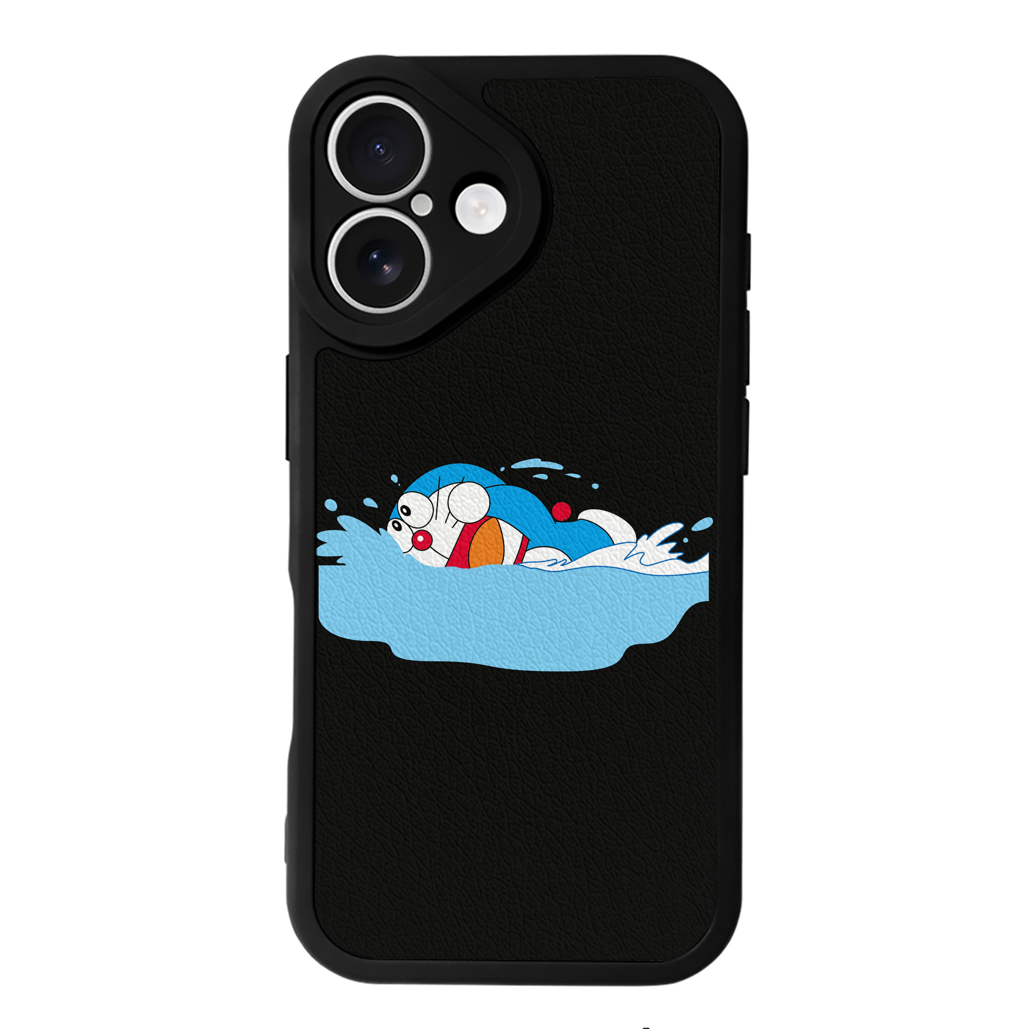 （画像用） ドラえもん Doraemon 【iPhone 16シリーズ対応】シリコンスマホケース（レザー調） 材質：シリコン